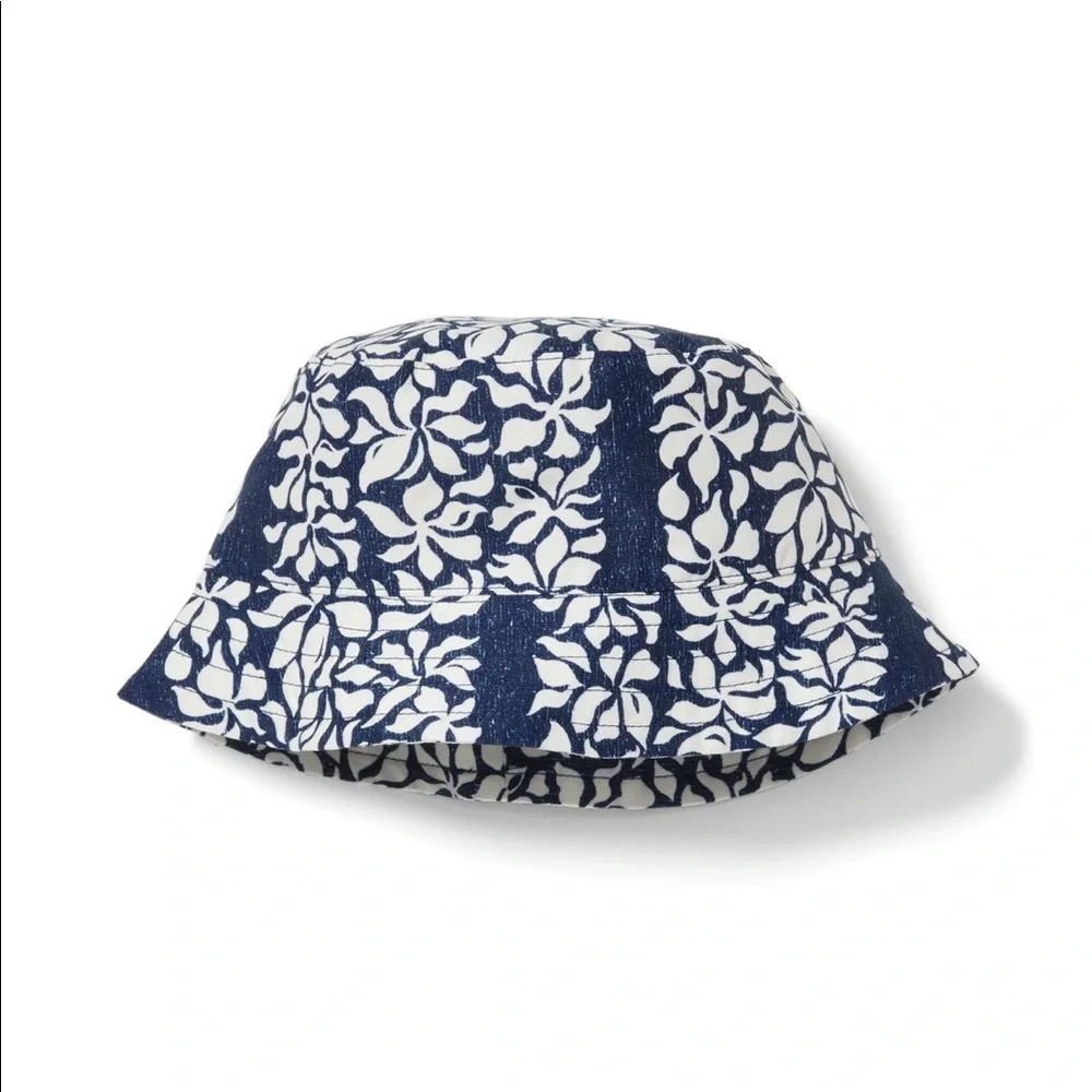 Janie and Jack Reyn Spooner Tahitian Gardenia Bucket Hat, 6 to 8 - NWT